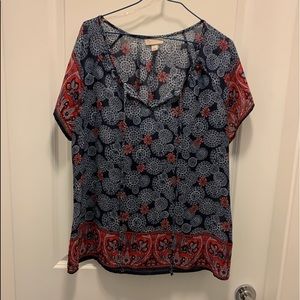 Mosaic lightweight blouse
